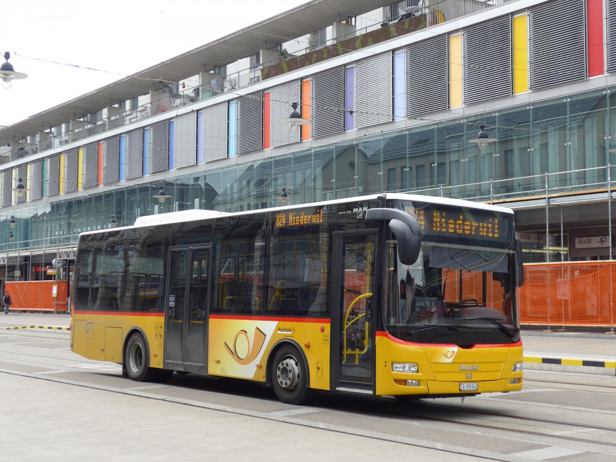 (149'722) - PostAuto Ostschweiz - TG 158'041 - MAN/G�ppel am 21. April 2014 beim Bahnhof Frauenfeld