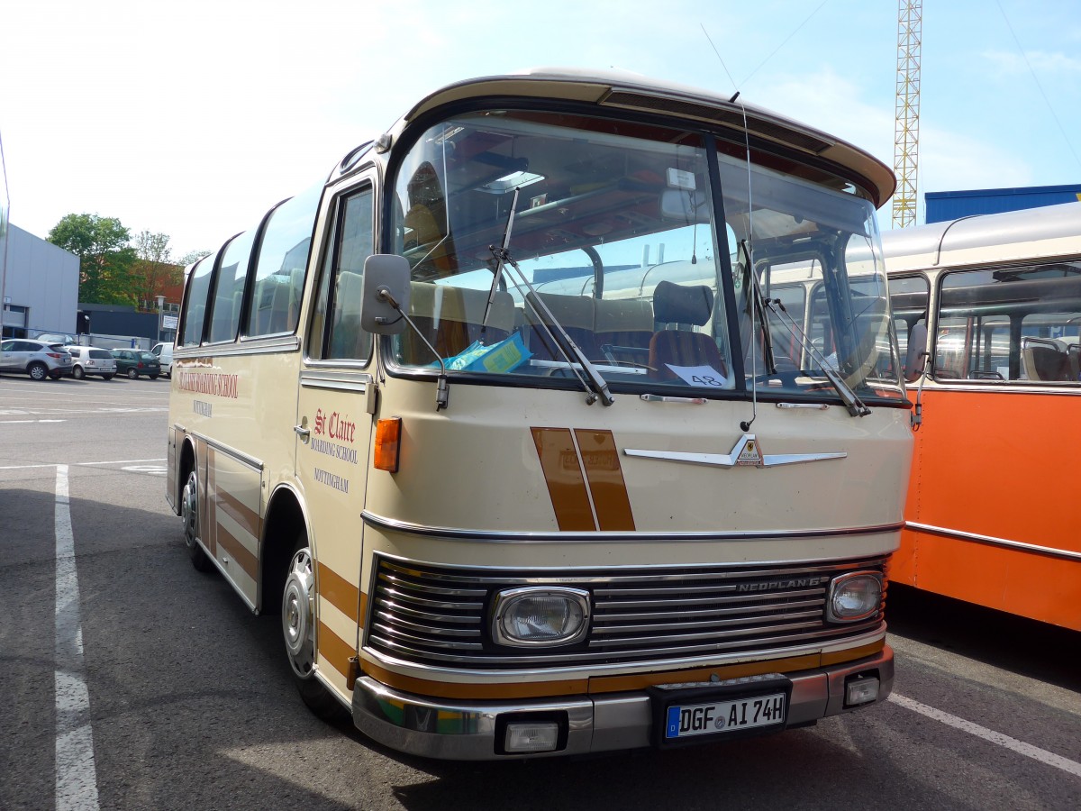 (149'746) - Auw�rter Museum, Stuttgart - DGF-AI 74H - Neoplan (ex St. Claire School, GB-Nottingham) am 25. April 2014 in Sinsheim, Mueseum