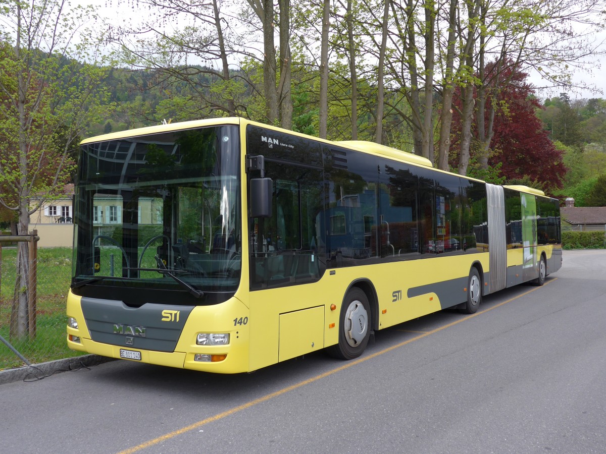 (150'517) - STI Thun - Nr. 140/BE 801'140 - MAN am 1. Mai 2014 bei der Schiffl�ndte Thun