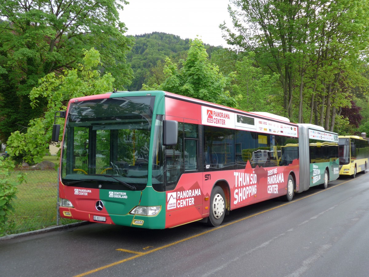 (150'645) - STI Thun - Nr. 137/BE 801'137 - Mercedes am 12. Mai 2014 bei der Schiffl�ndte Thun