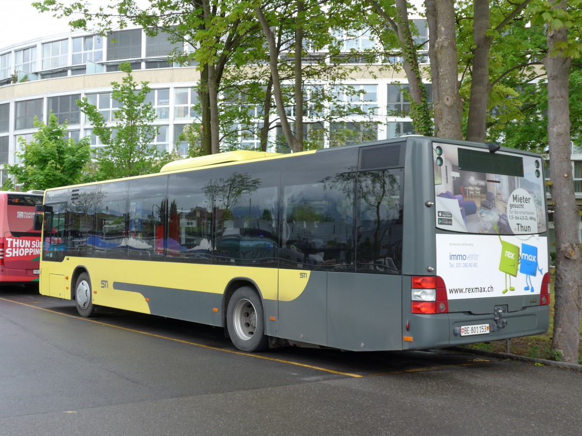(150'647) - STI Thun - Nr. 153/BE 801'153 - MAN am 12. Mai 2014 bei der Schiffl�ndte Thun
