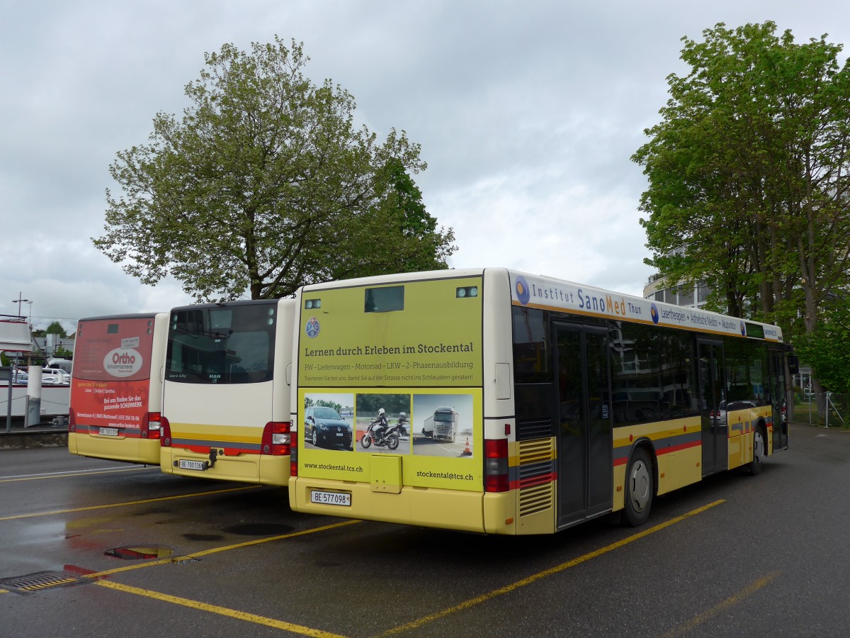 (150'650) - STI Thun - Nr. 98/BE 577'098 - MAN am 12. Mai 2014 bei der Schiffl�ndte Thun