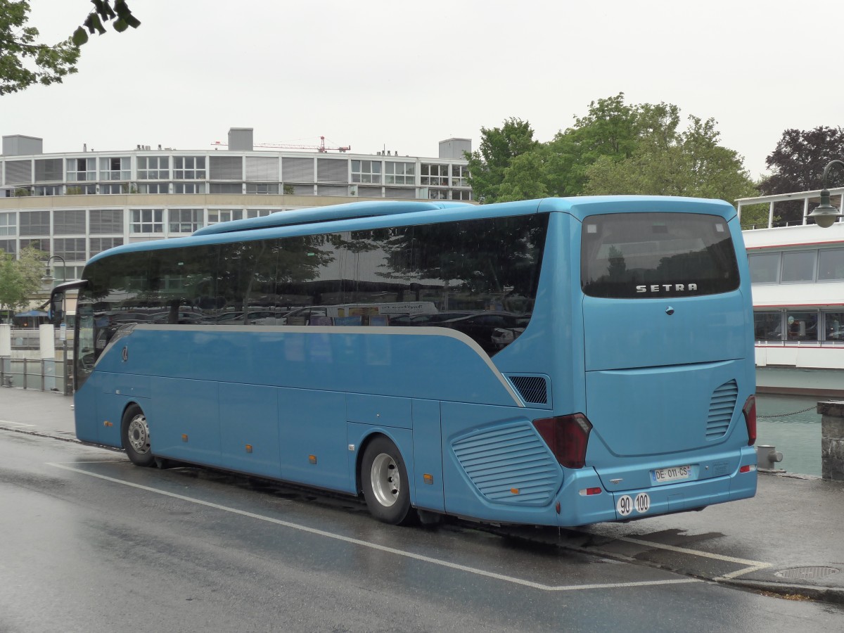 (150'759) - Aus Frankreich: JG Tourisme - DE 011 CS - Setra am 26. Mai 2014 bei der Schiffl�ndte Thun