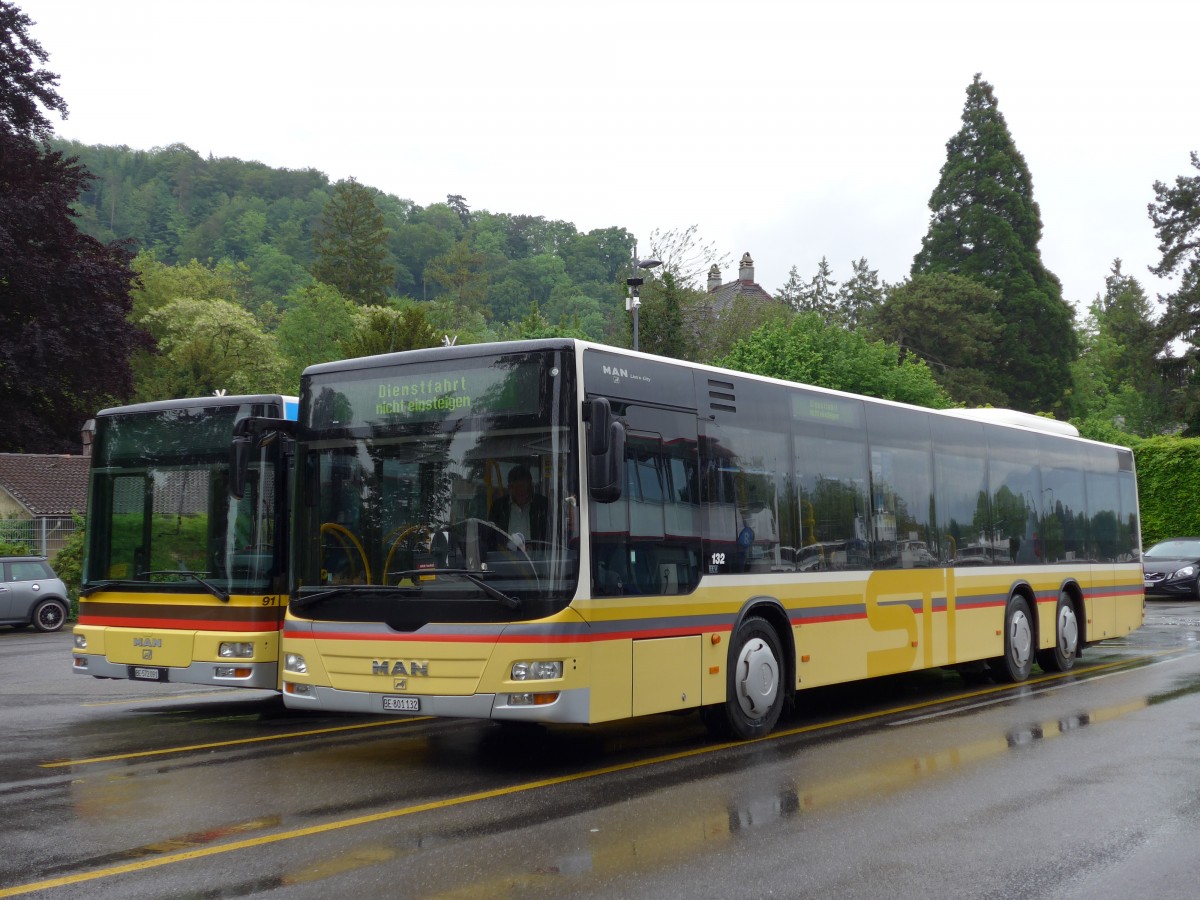 (150'761) - STI Thun - Nr. 132/BE 801'132 - MAN am 26. Mai 2014 bei der Schiffl�ndte Thun