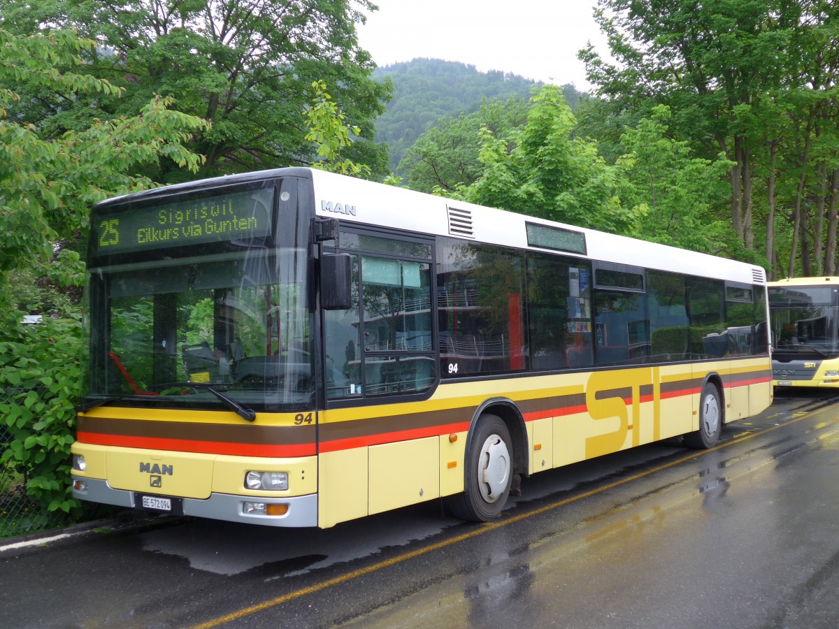 (150'763) - STI Thun - Nr. 94/BE 572'094 - MAN am 26. Mai 2014 bei der Schiffl�ndte Thun