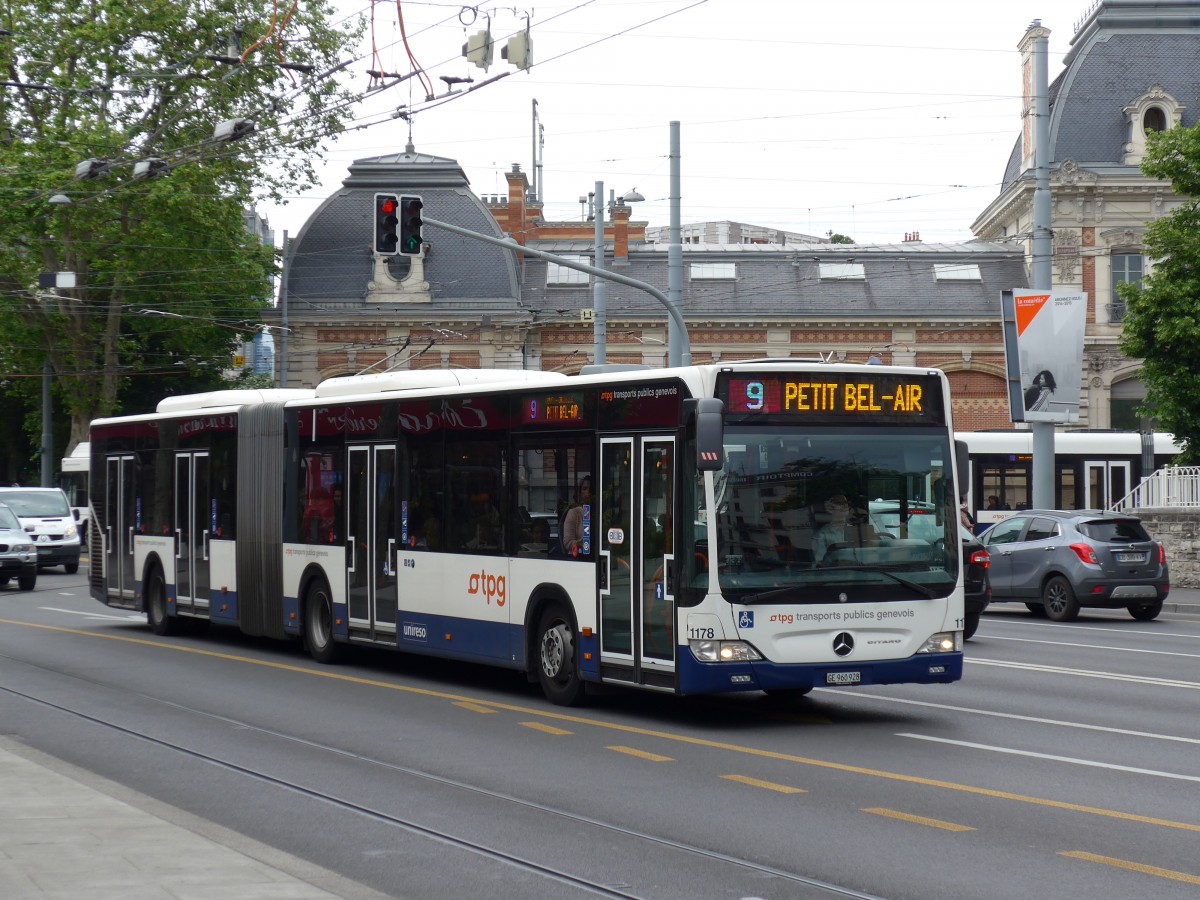 (150'850) - TPG Gen�ve - Nr. 1178/GE 960'928 - Mercedes am 26. Mai 2014 in Gen�ve, Place des Vingt-Deux-Cantons