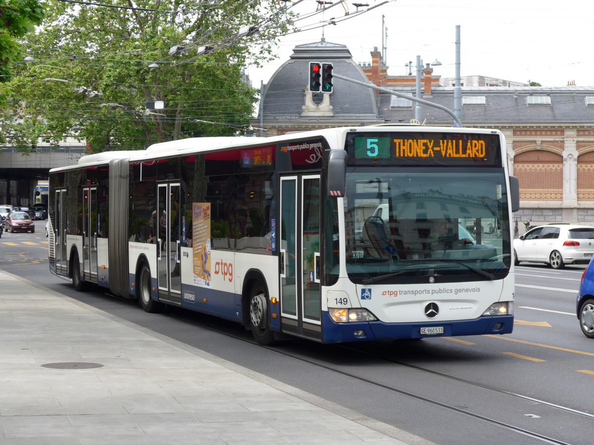 (150'862) - TPG Gen�ve - Nr. 149/GE 960'533 - Mercedes am 26. Mai 2014 in Gen�ve, Place des Vingt-Deux-Cantons