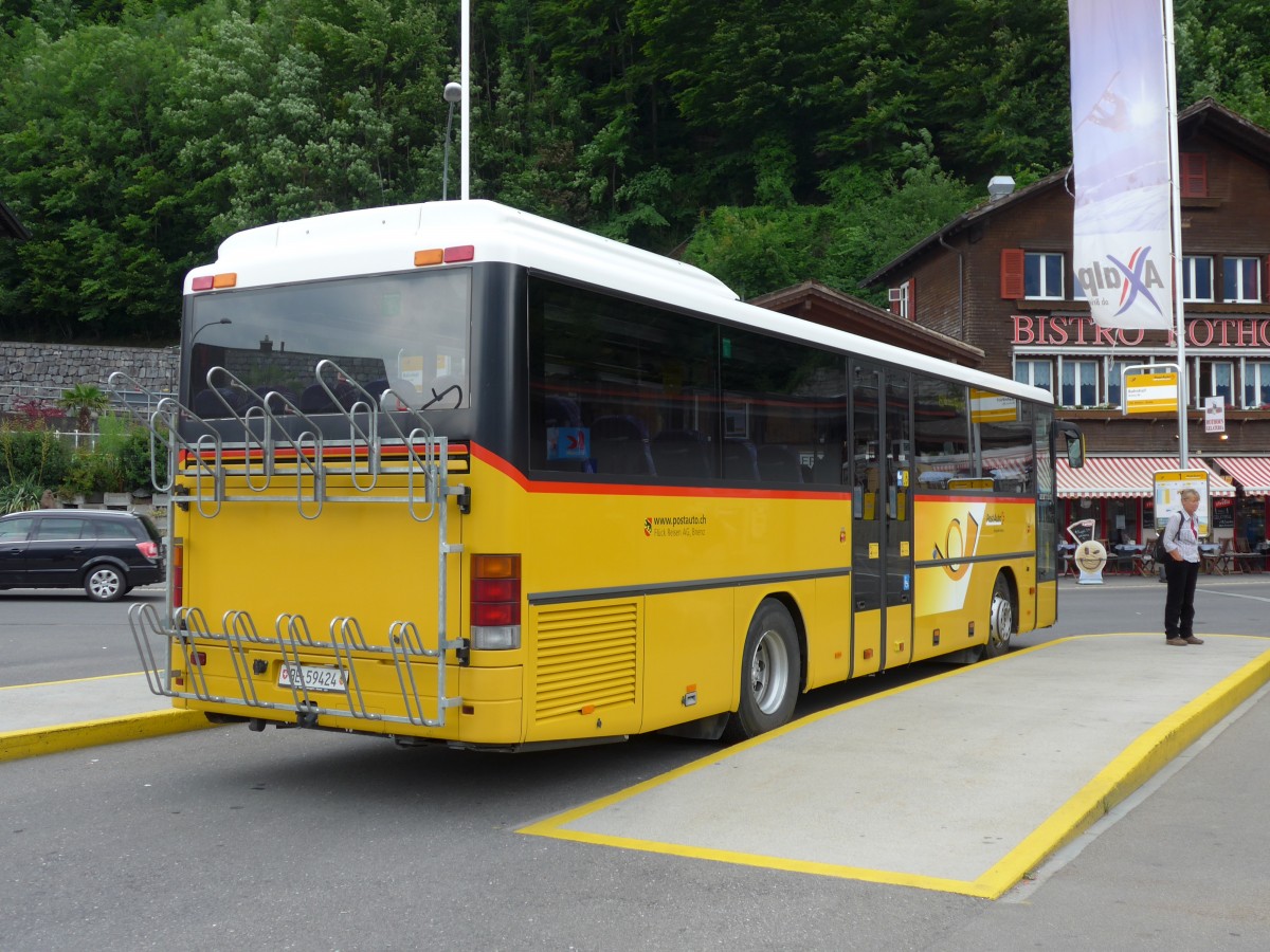 (151'557) - Fl�ck, Brienz - Nr. 7/BE 59'424 - Setra am 15. Juni 2014 beim Bahnhof Brienz