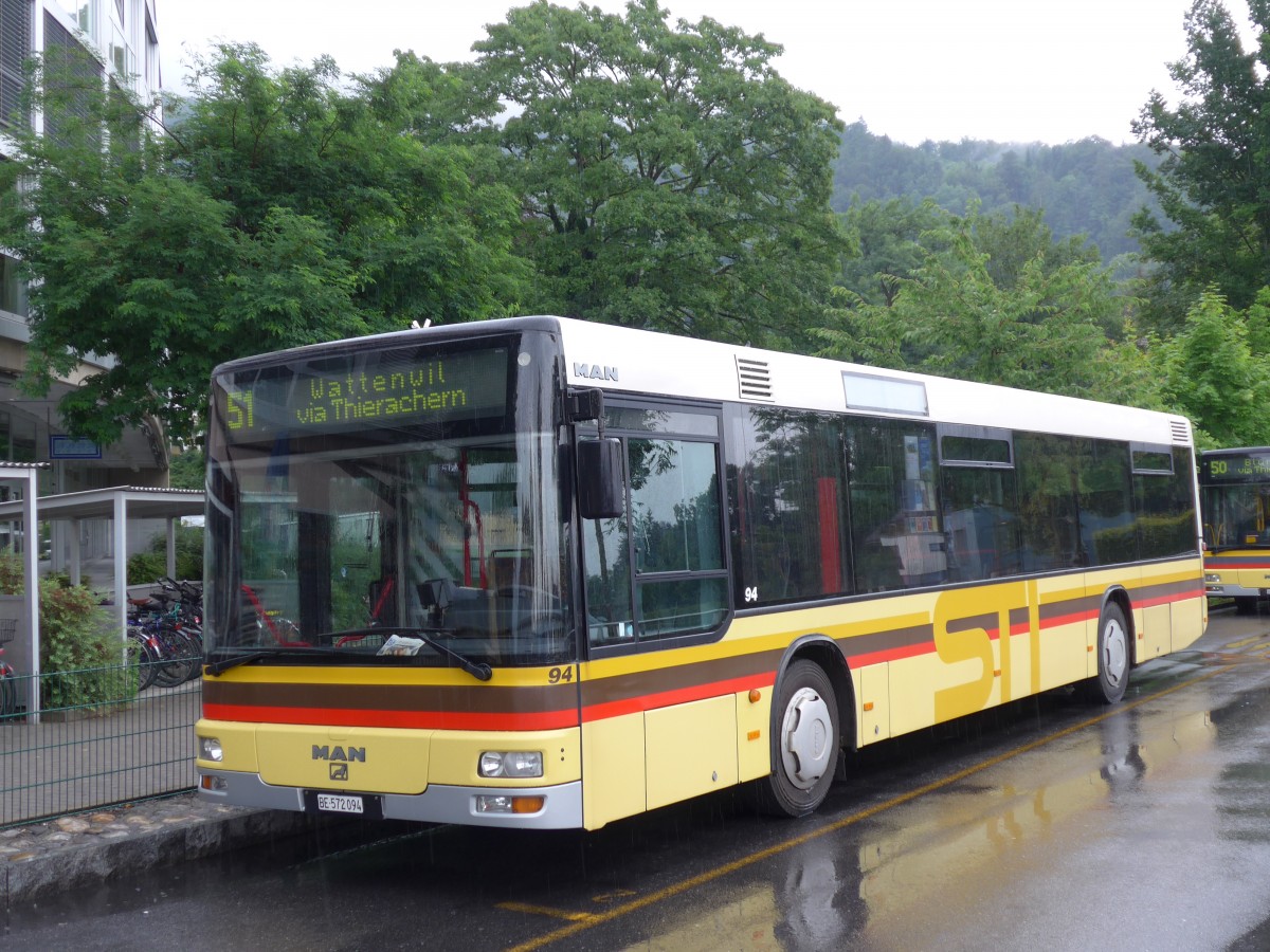 (152'021) - STI Thun - Nr. 94/BE 572'094 - MAN am 2. Juli 2014 bei der Schiffl�ndte Thun