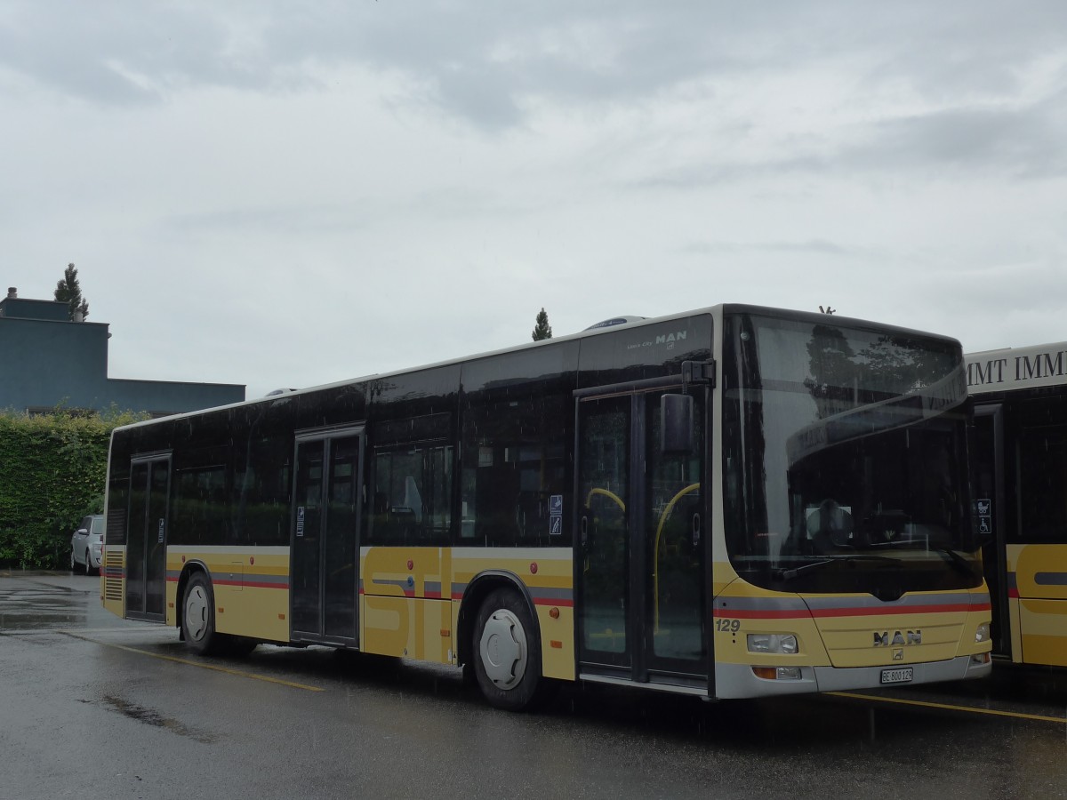 (152'025) - STI Thun - Nr. 129/BE 800'129 - MAN am 2. Juli 2014 bei der Schiffl�ndte Thun