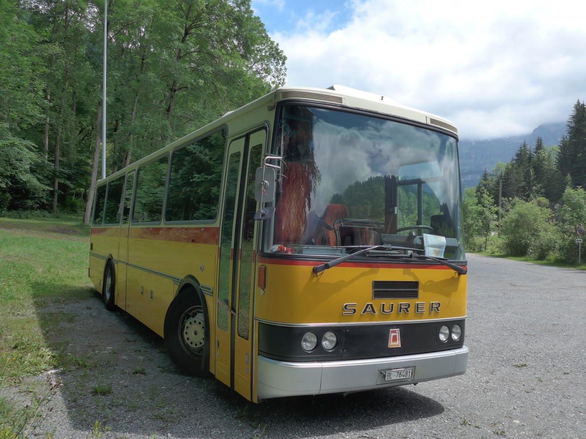 (153'495) - Ziegler, Pratteln - BL 76'481 - Saurer/R&J (ex Schnider, Sch�pfheim) am 27. Juli 2014 in Lenk, Kuspo