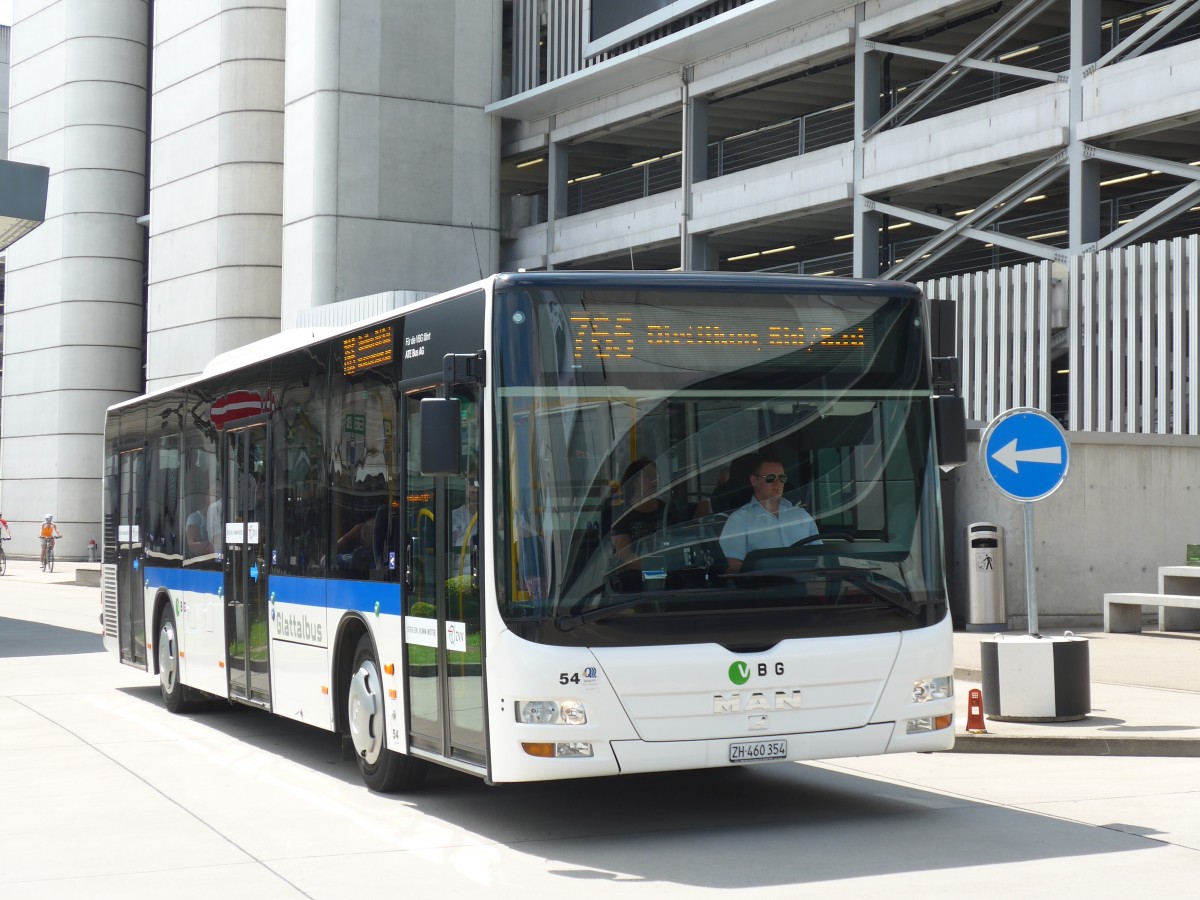 (153'650) - ATE Bus, Effretikon - Nr. 54/ZH 460'354 - MAN am 4. August 2014 in Z�rich, Flughafen
