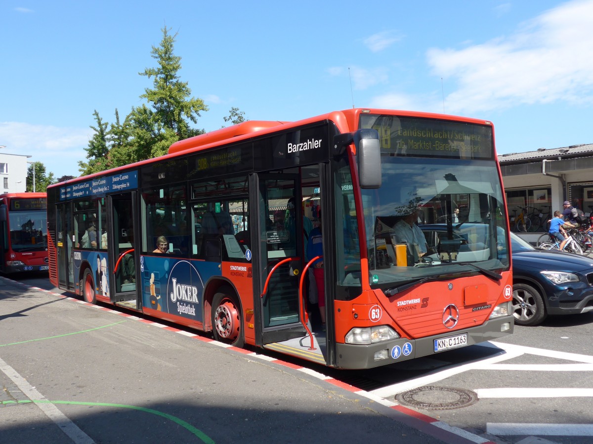 (153'658) - SWK Konstanz - Nr. 63/KN-C 1163 - Mercedes am 4. August 2014 in Konstanz, Post/Marktst�tte