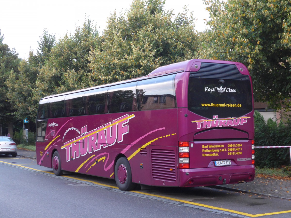 (153'699) - Aus Deutschland: Th�rauf, Bad Windsheim - NEA-T 877 - Neoplan am 7. August 2014 in Thun, Hotel Seepark