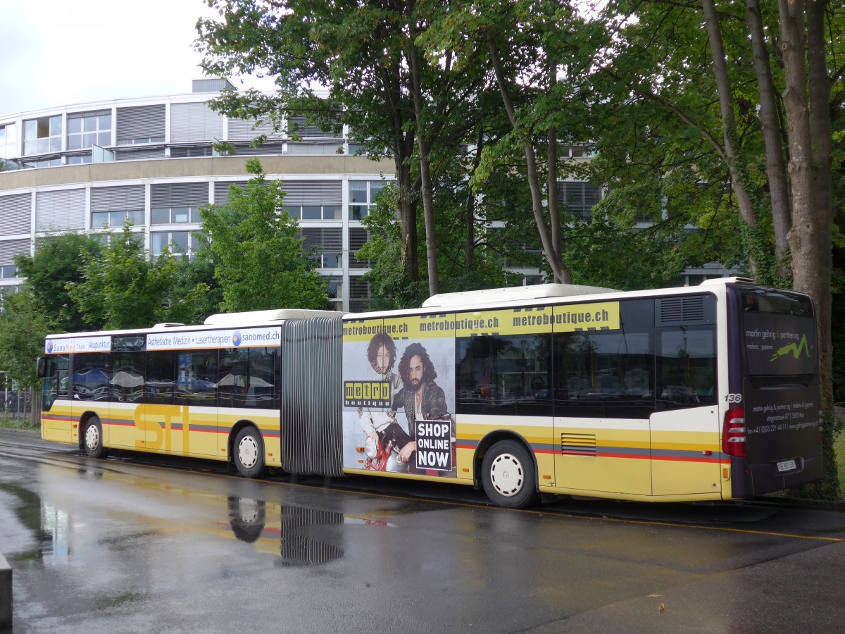 (153'742) - STI Thun - Nr. 136/BE 801'136 - Mercedes am 14. August 2014 bei der Schiffl�ndte Thun