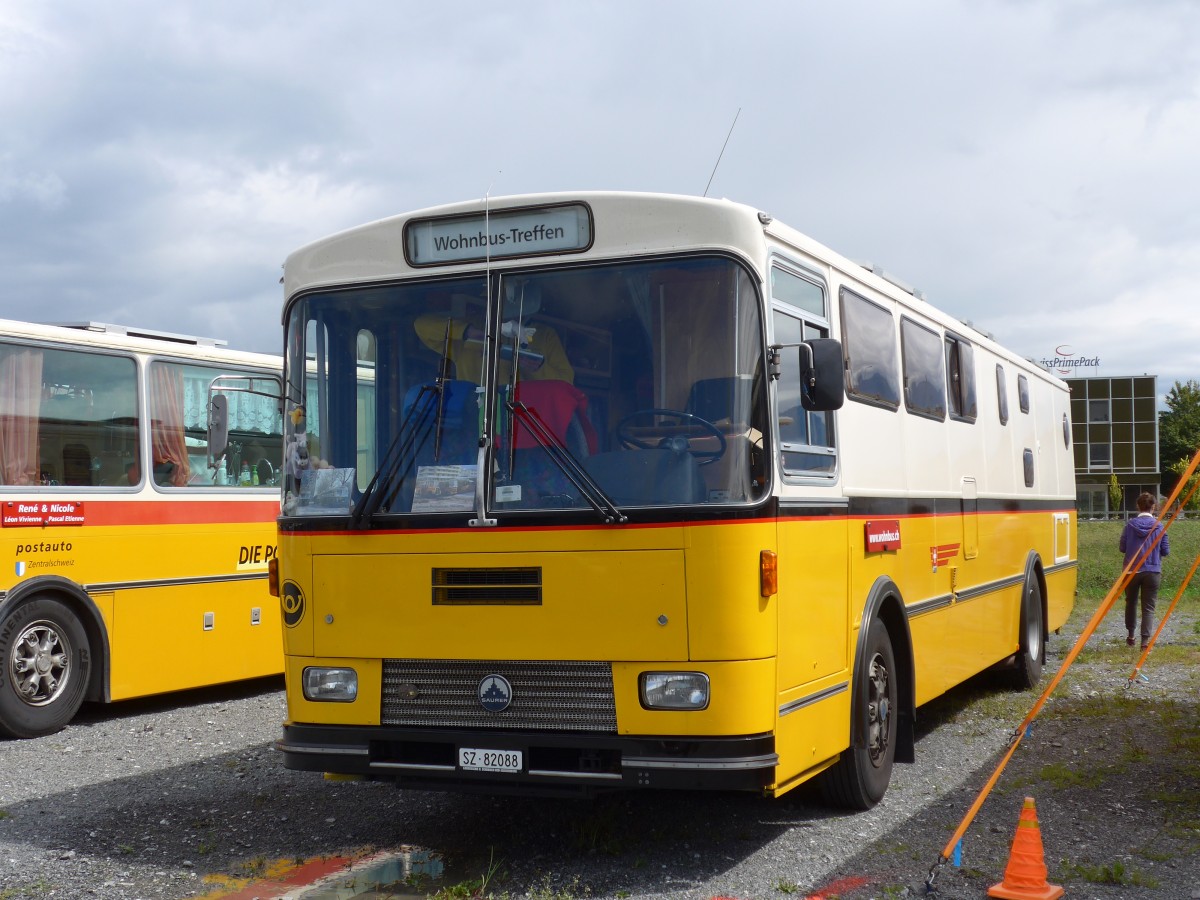 (153'767) - Tiemann, Illnau - Nr. 12/SZ 82'088 - Saurer/R&J (ex Privat; ex Tschannen, Zofingen Nr. 12) am 16. August 2014 in Altst�tten, Allmendplatz