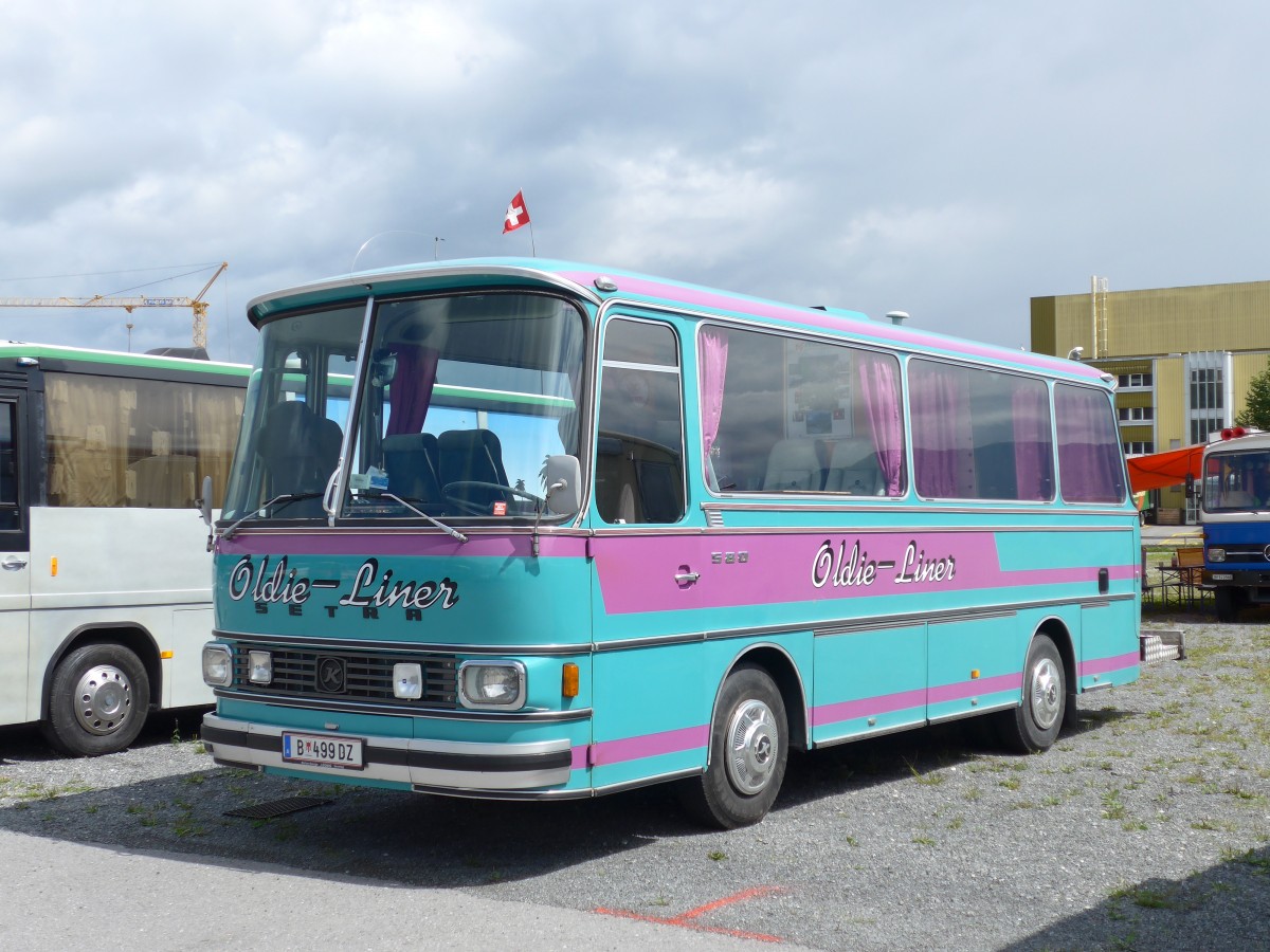 (153'771) - Aus Oesterreich: W�stner, Bezau - B 499 DZ - Setra am 16. August 2014 in Altst�tten, Allmendplatz