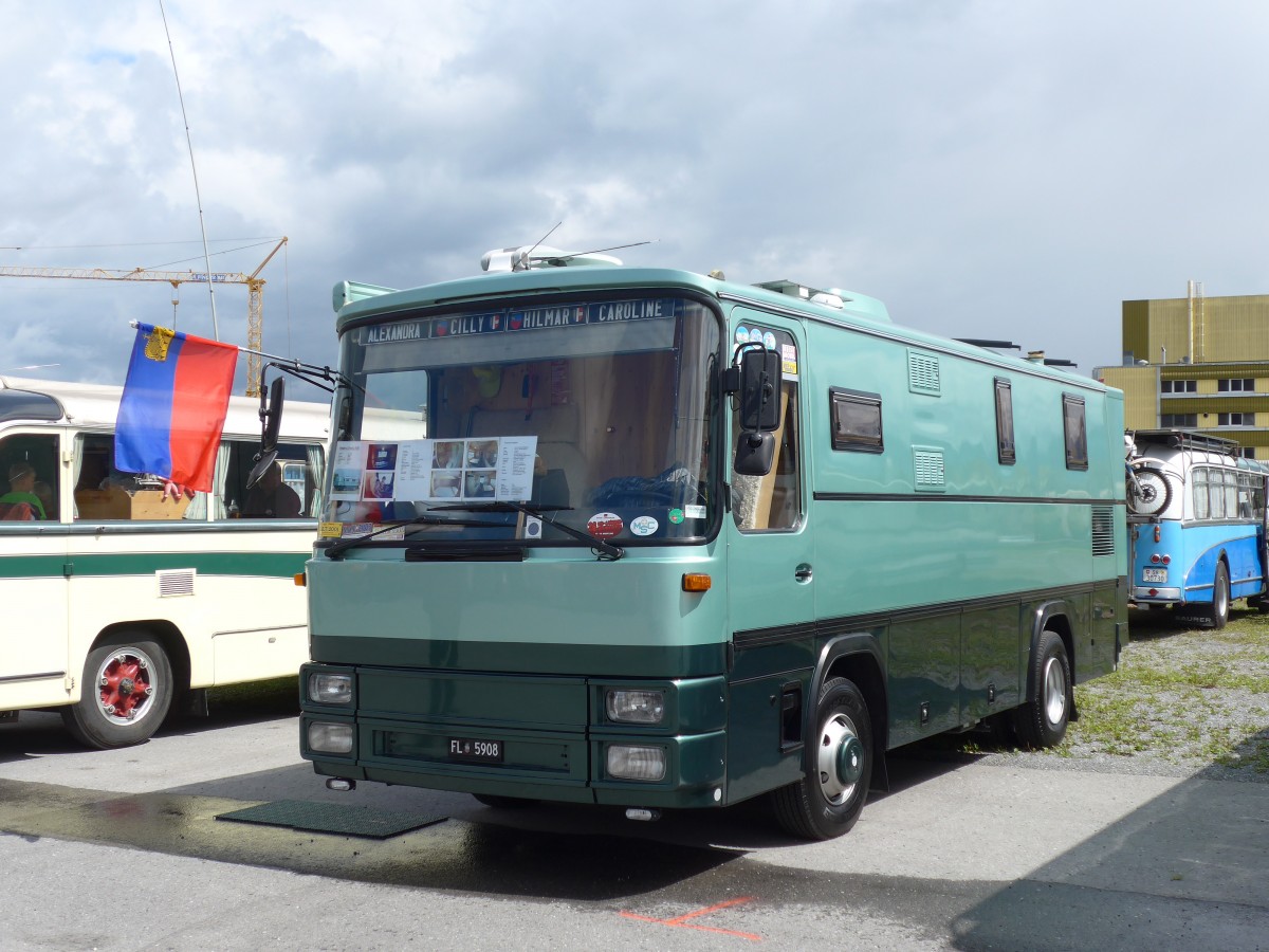 (153'777) - Aus Liechtenstein: Marxer, Schaan - FL 5908 - Magirus-Deutz am 16. August 2014 in Altst�tten, Allmendplatz