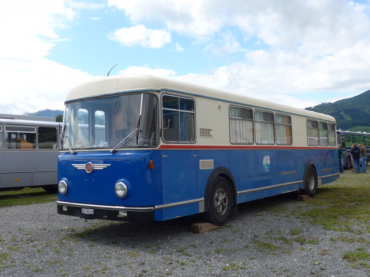 (153'804) - Oswald, Hausen a.A. - ZH 736'339 - FBW/Hess (ex AAGR Rothenburg Nr. 44) am 16. August 2014 in Altst�tten, Allmendplatz