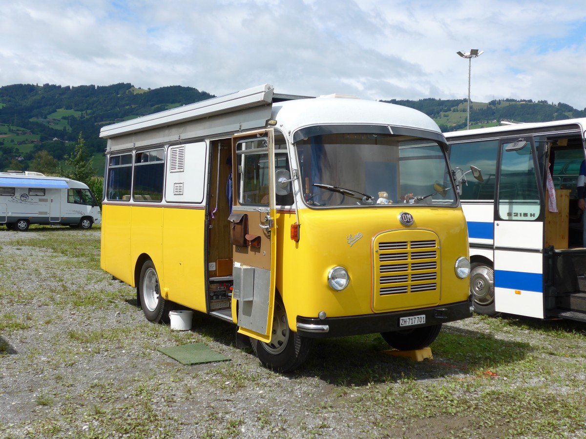 (153'824) - Langenegger S., W�denswil - ZH 717'701 - Saurer-OM am 16. August 2014 in Altst�tten, Allmendplatz