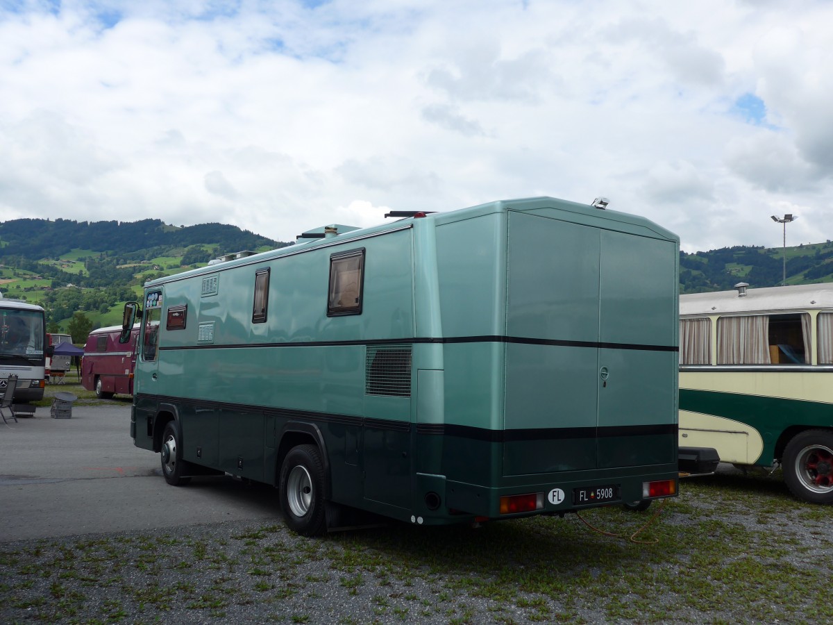(153'865) - Aus Liechtenstein: Marxer, Schaan - FL 5908 - Magirus-Deutz am 16. August 2014 in Altst�tten, Allmendplatz