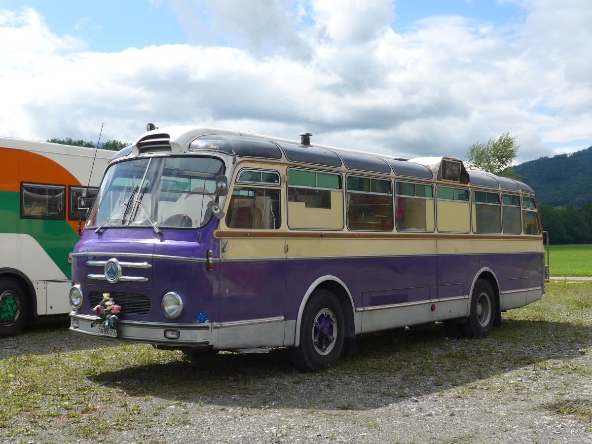(153'868) - Gerster, Roggwil - TG 500'218 - Saurer/Saurer am 16. August 2014 in Altst�tten, Allmendplatz