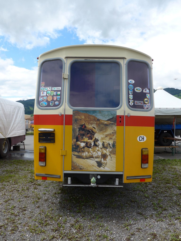 (153'878) - F�ssler, Winterthur - Saurer/T�scher (ex Steiger, Schlatt; ex P 24'647) am 16. August 2014 in Altst�tten, Allmendplatz