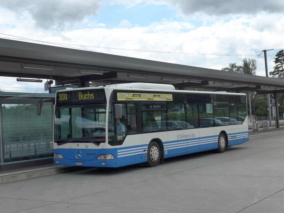(153'901) - RTB Altst�tten - Nr. 39/53'104 - Mercedes am 16. August 2014 beim Bahnhof Altst�tten