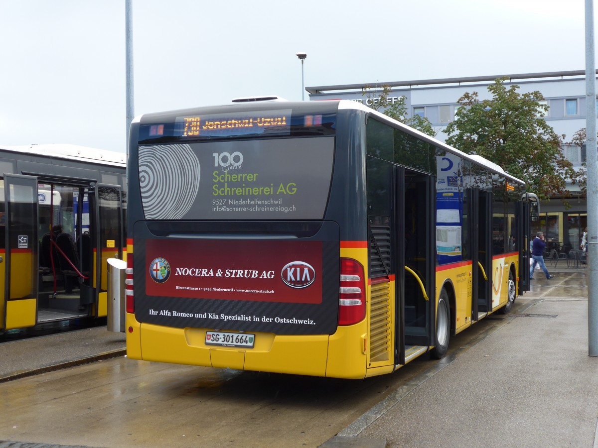 (153'927) - Schmidt, Oberb�ren - SG 301'664 - Mercedes am 16. August 2014 beim Bahnhof Wil