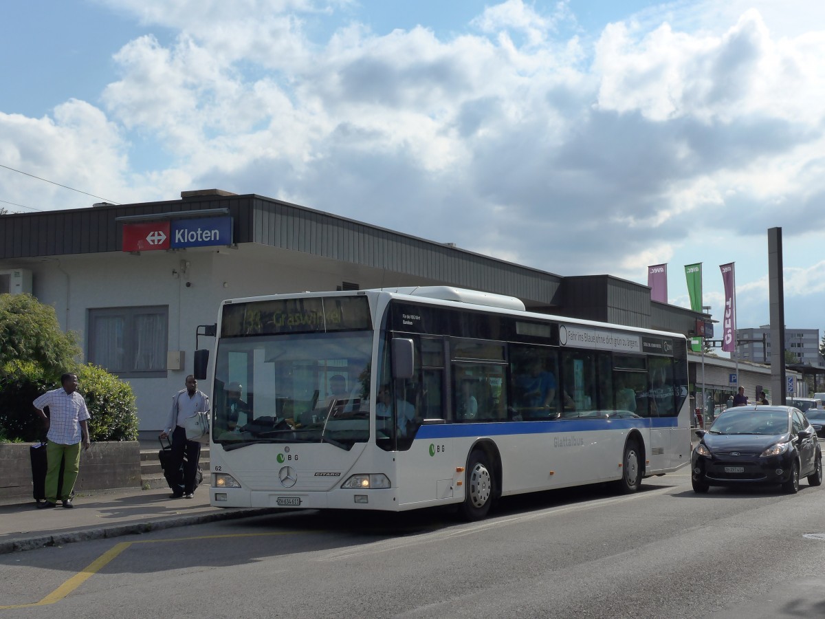 (154'367) - Welti-Furrer, Z�rich - Nr. 62/ZH 634'611 - Mercedes (ex Fr�hlich, Z�rich Nr. 611) am 21. August 2014 beim Bahnhof Kloten