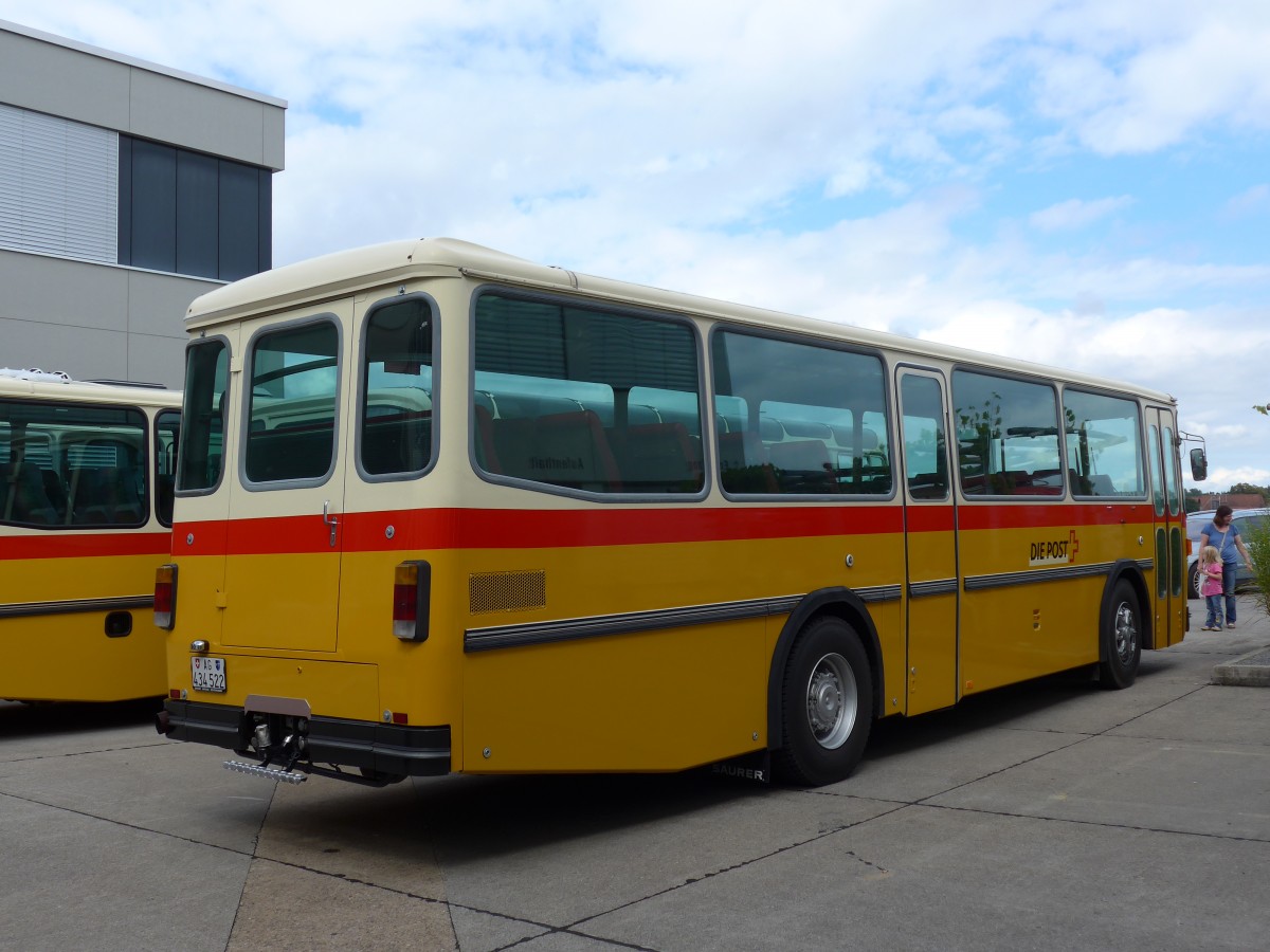 (154'508) - Marugg, Gelterkinden - AG 434'522 - Saurer/Hess (ex D�rfelt, D-Gahlenz; ex P 24'254) am 30. August 2014 in Oberkirch, CAMPUS Sursee