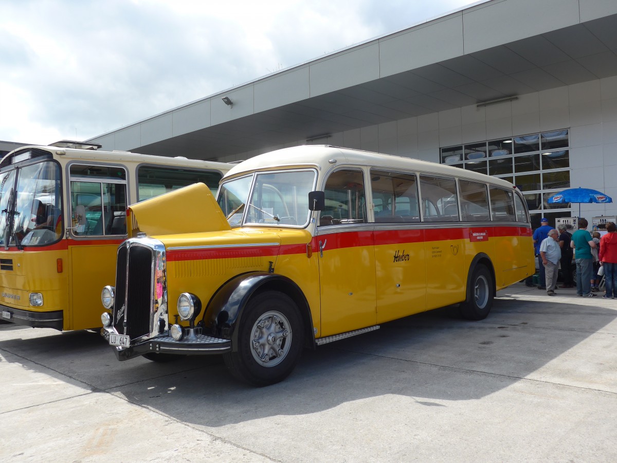 (154'570) - Huber, Oberkirch - LU 647 - Berna/Lauber (ex Ruppen, Stalden; ex Williner, Gr�chen) am 30. August 2014 in Oberkirch, CAMPUS Sursee