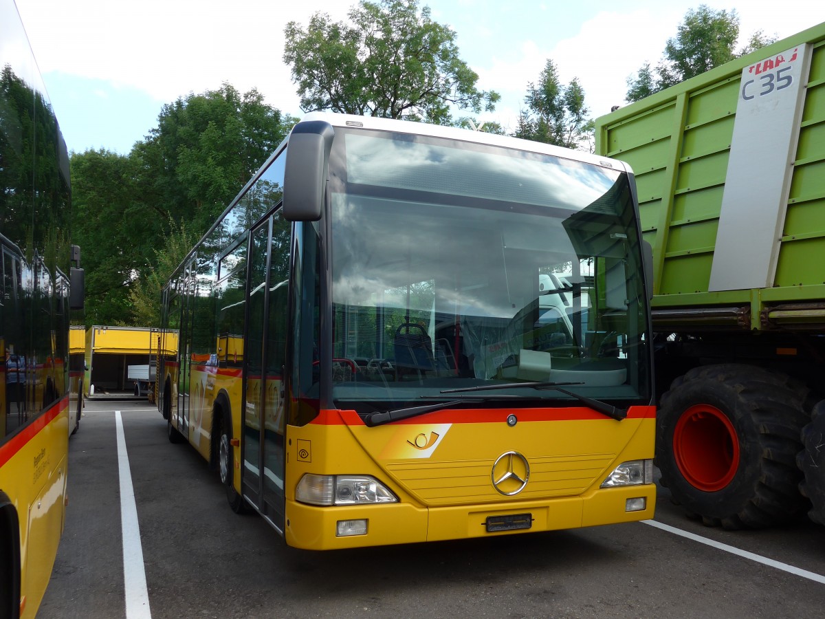 (154'643) - H�fliger, Sursee - Nr. 1 - Mercedes (ex PostAuto Nordschweiz Nr. 1; ex P 25'233) am 30. August 2014 in Ruswil, Garage ARAG