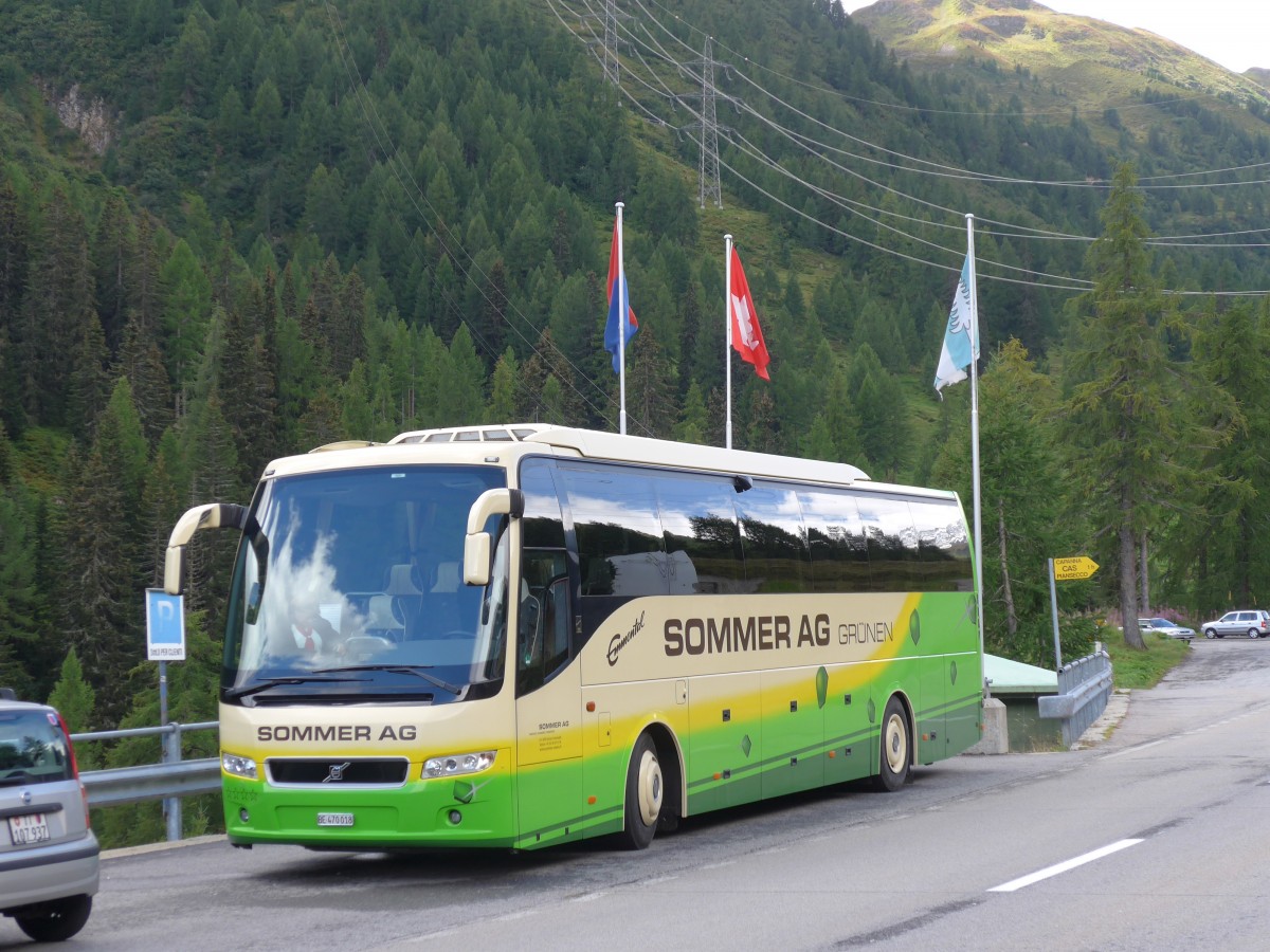 (154'771) - Sommer, Gr�nen - BE 470'018 - Volvo am 1. September 2014 in All'Acqua, Ristorante