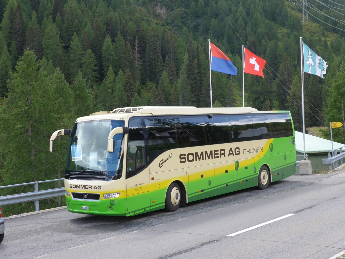 (154'773) - Sommer, Gr�nen - BE 470'018 - Volvo am 1. September 2014 in All'Acqua, Ristorante