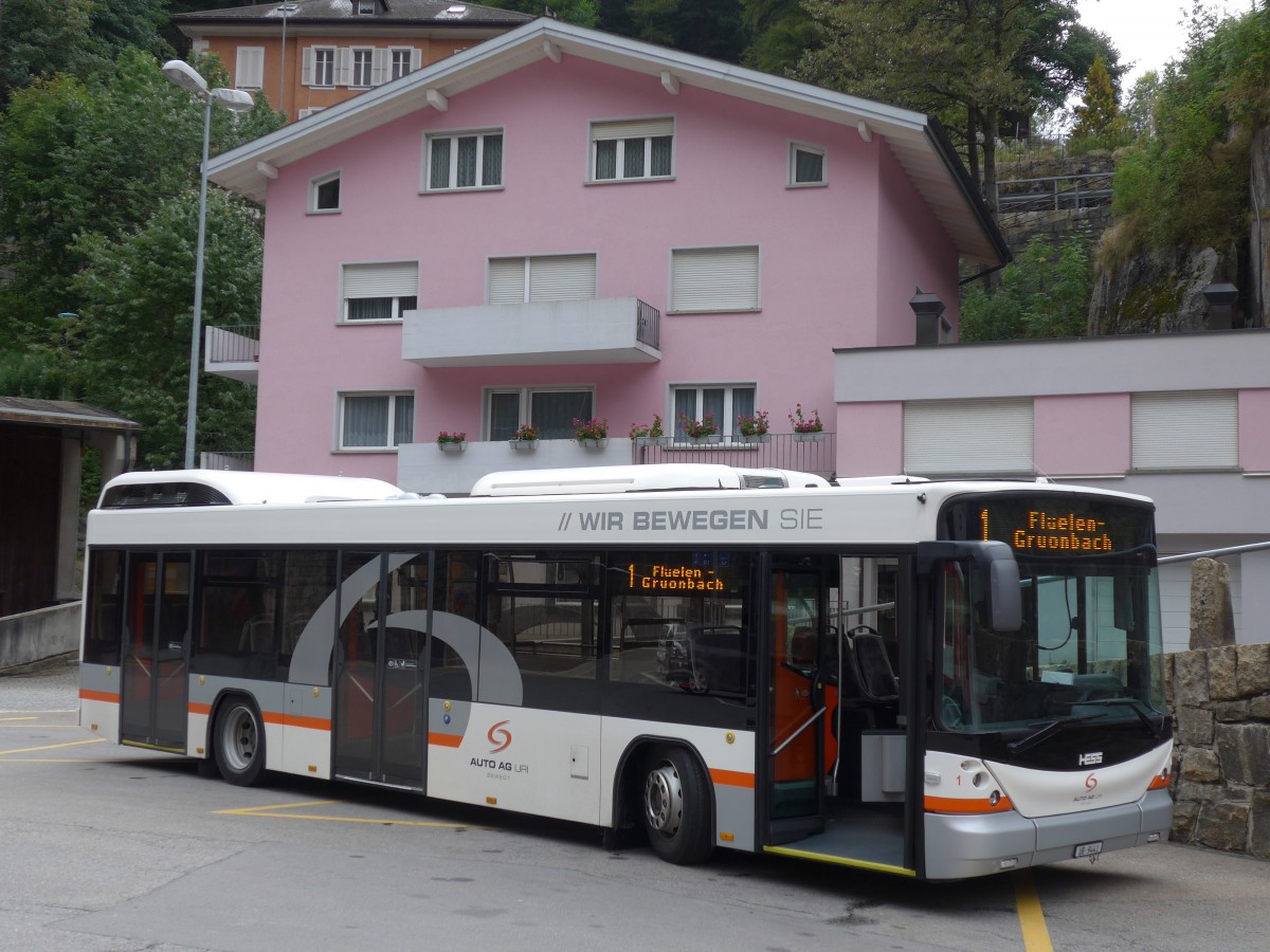 (154'855) - AAGU Altdorf - Nr. 1/UR 9441 - Hess am 1. September 2014 beim Bahnhof G�schenen