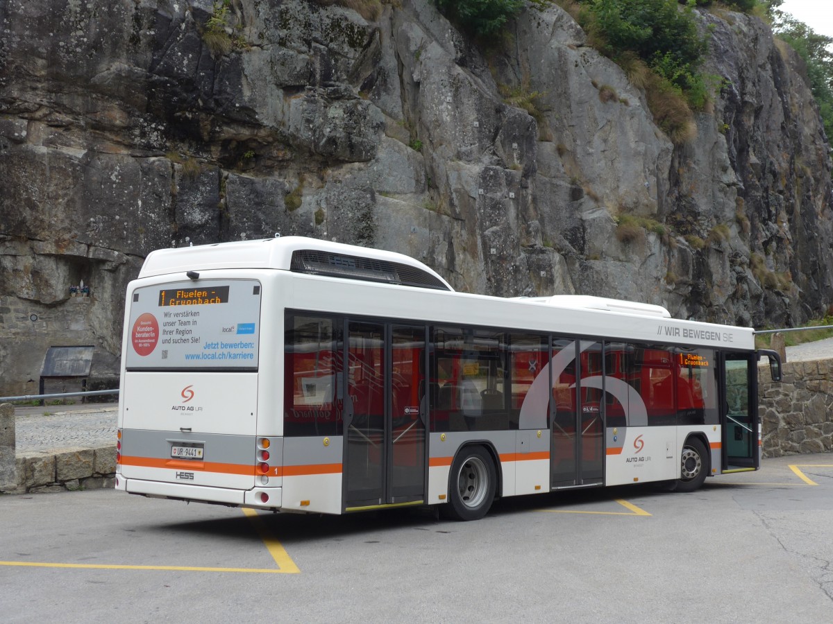 (154'857) - AAGU Altdorf - Nr. 1/UR 9441 - Hess am 1. September 2014 beim Bahnhof G�schenen