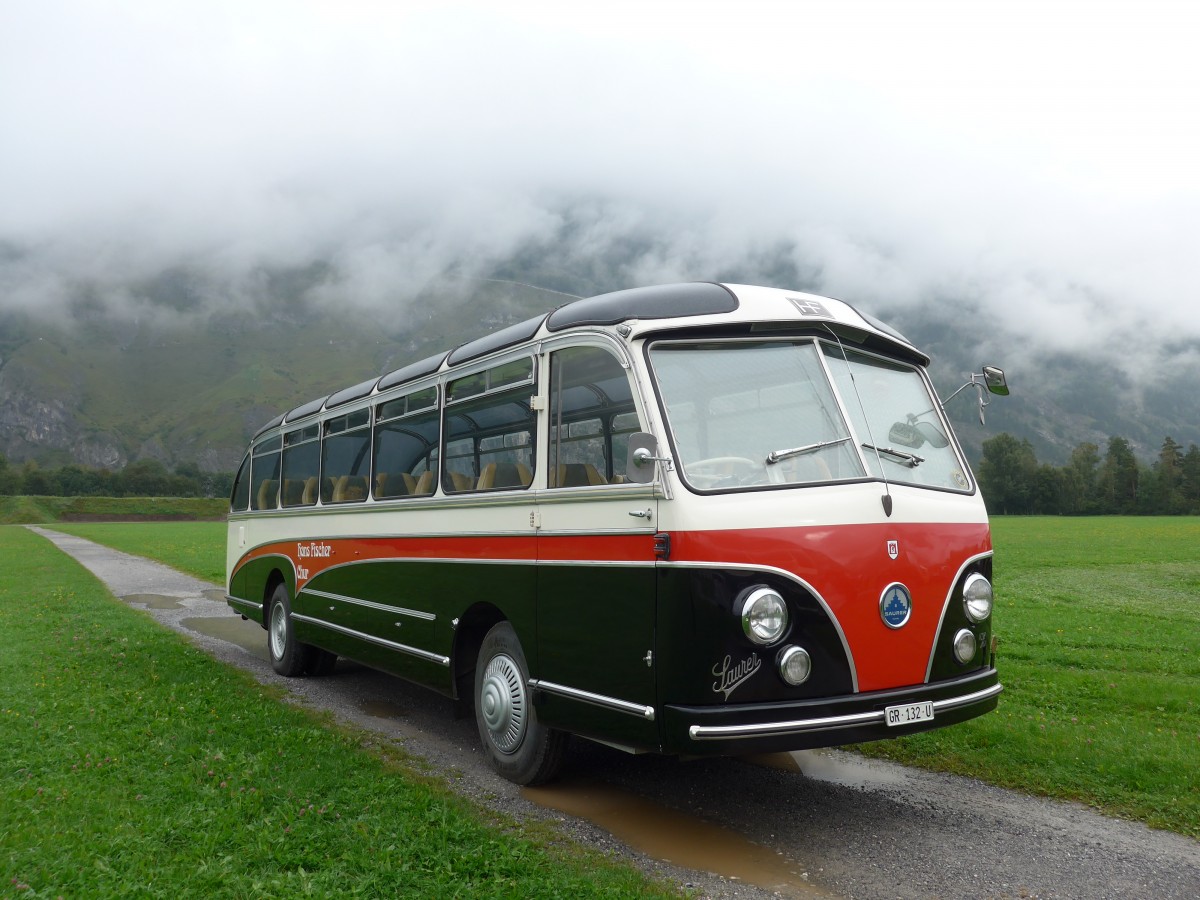 (154'939) - Fischer, Chur - GR 132 U - Saurer/FHS (ex Zumwald, Fribourg; ex Schwitter, Kandersteg; ex Winterhalder, Z�rich) am 13. September 2014 in Chur, Waffenplatz