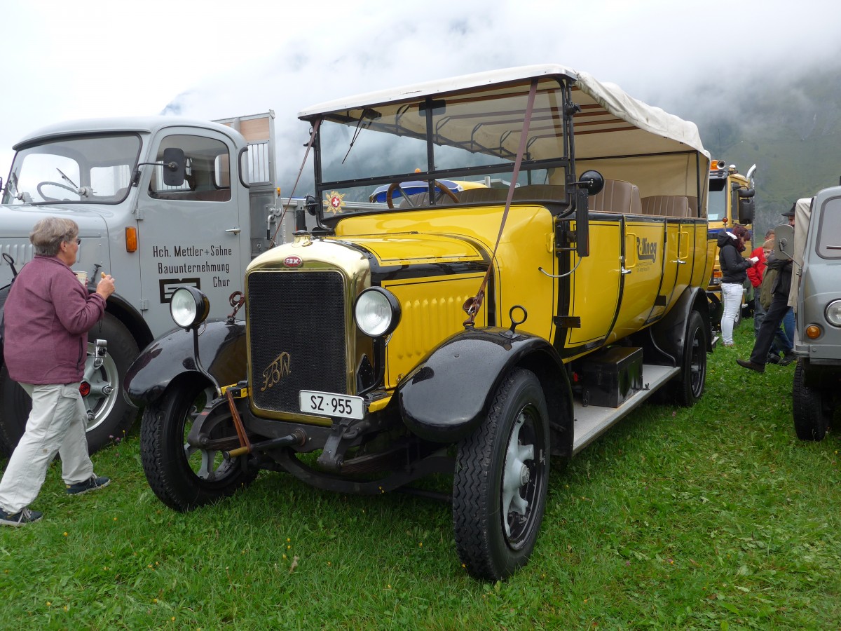 (154'946) - R�llin, Hirzel - SZ 955 - FBW/Seitz-Hess (ex RhV Altst�tten Nr. 31; ex P 2881/1529) am 13. September 2014 in Chur, Waffenplatz