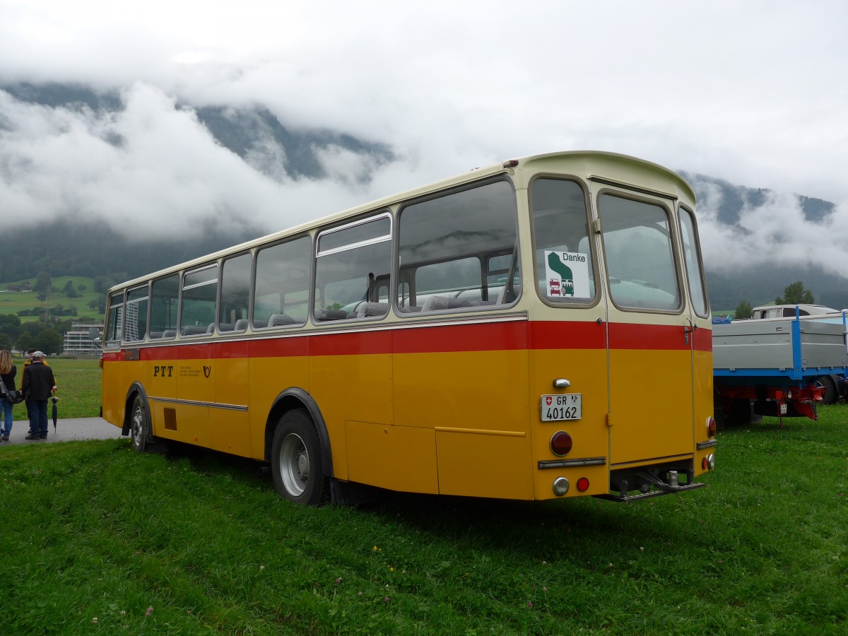 (154'970) - HPTrans, Thusis - GR 40'162 - Saurer/T�scher (ex Mauerhofer, Worb; ex Erni, Schupfart Nr. 3; ex P 24'636) am 13. September 2014 in Chur, Waffenplatz