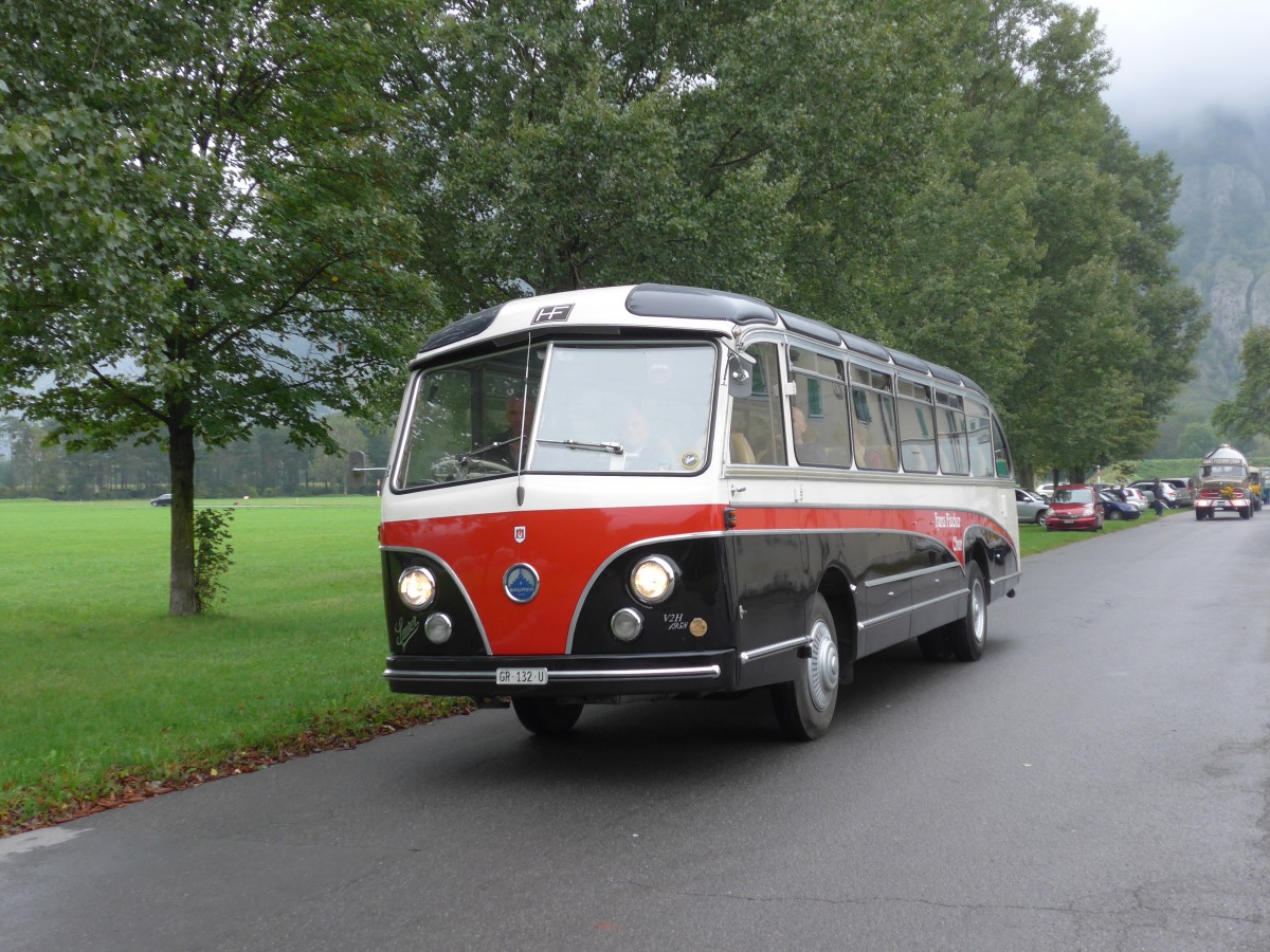 (154'993) - Fischer, Chur - GR 132 U - Saurer/FHS (ex Zumwald, Fribourg; ex Schwitter, Kandersteg; ex Winterhalder, Z�rich) am 13. September 2014 in Chur, Waffenplatz