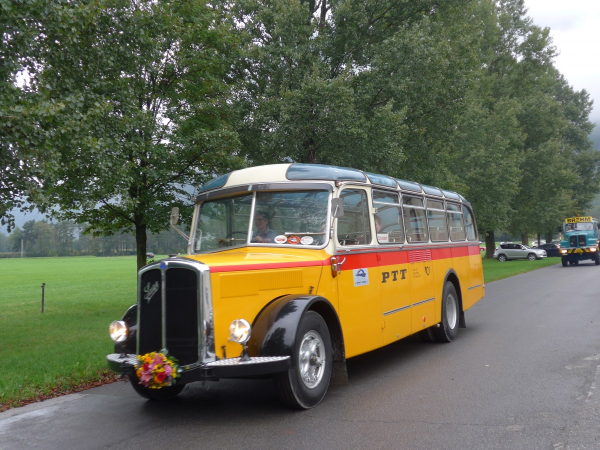 (155'109) - Altherr, Nesslau - SG 1368 U - Saurer/T�scher (ex Buchli, Versam) am 13. September 2014 in Chur, Waffenplatz