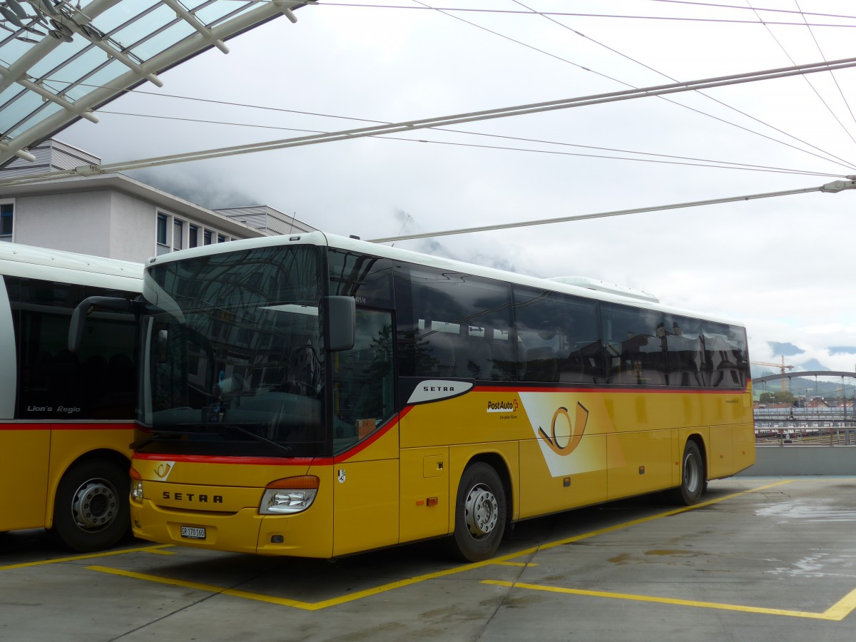 (155'138) - PostAuto Graub�nden - GR 170'160 - Setra am 13. September 2014 in Chur, Postautostation