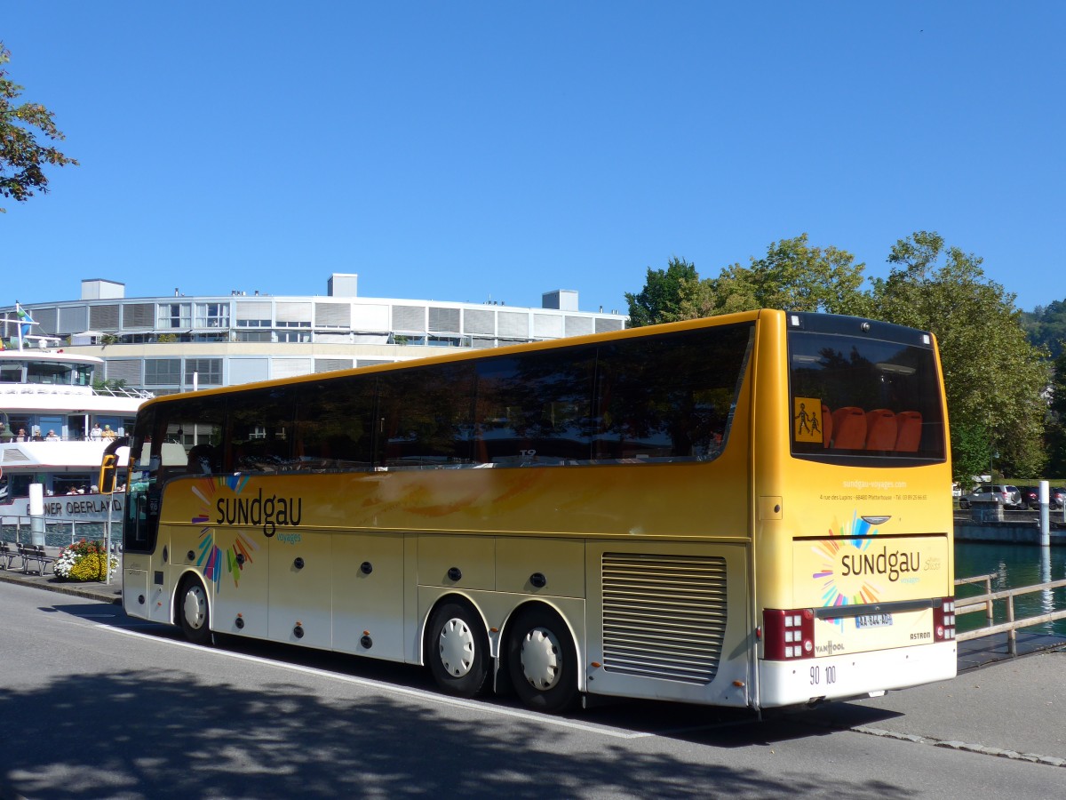 (155'384) - Aus Frankreich: Sundgau, Pfetterhouse - AA 844 AD - Van Hool am 27. September 2014 bei der Schiffl�ndte Thun