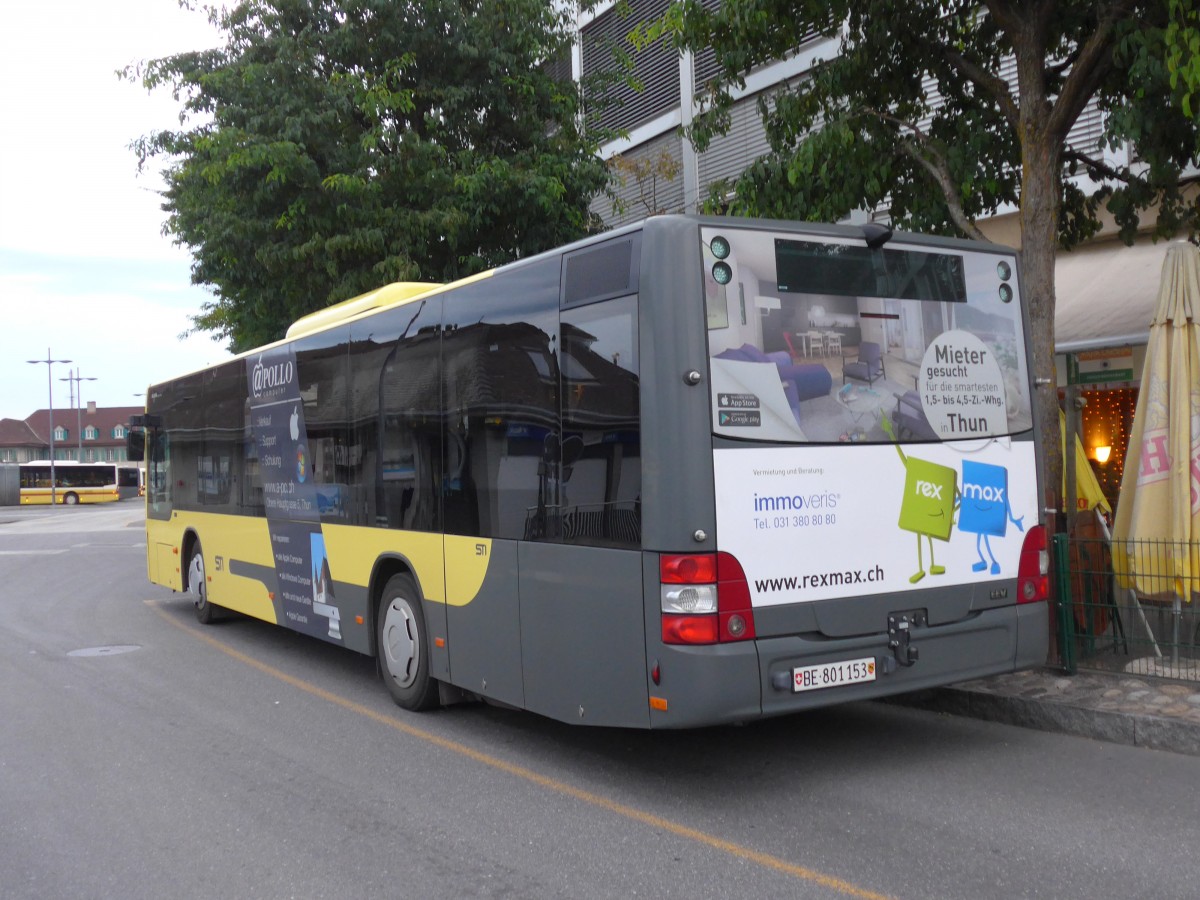 (155'417) - STI Thun - Nr. 153/BE 801'153 - MAN am 29. September 2014 bei der Schiffl�ndte Thun