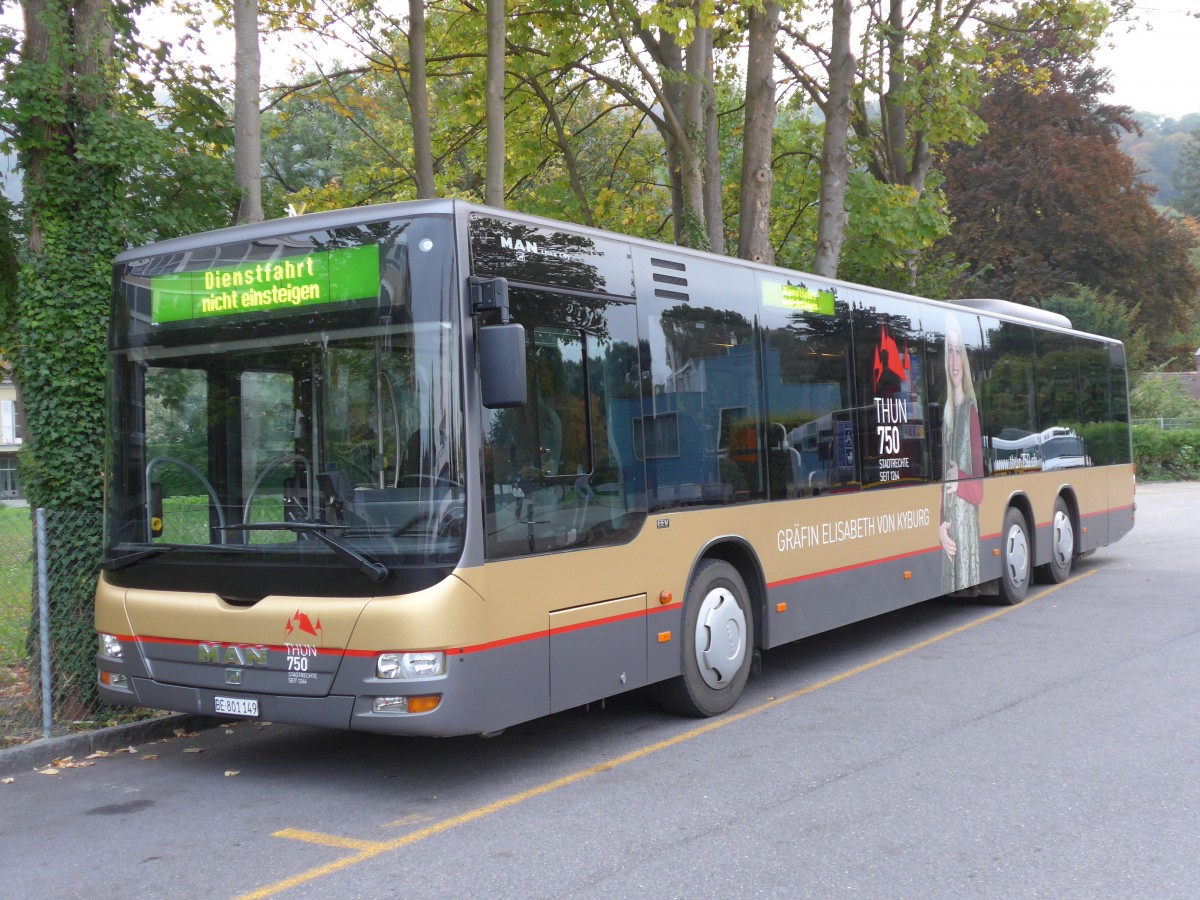 (155'441) - STI Thun - Nr. 149/BE 801'149 - MAN am 4. Oktober 2014 bei der Schiffl�ndte Thun