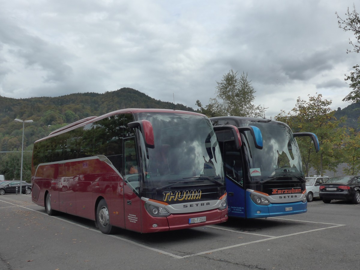 (155'566) - Aus Deutschland: Thumm, Weil im Sch�nbuch - BB-T 3500 - Setra am 7. Oktober 2014 in Thun, Seestrasse