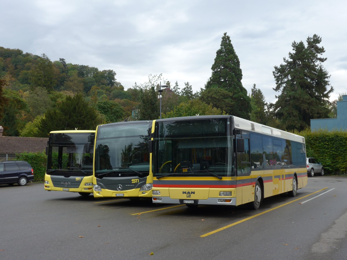 (155'788) - STI Thun - Nr. 100/BE 577'100 - MAN am 16. Oktober 2014 bei der Schiffl�ndte Thun