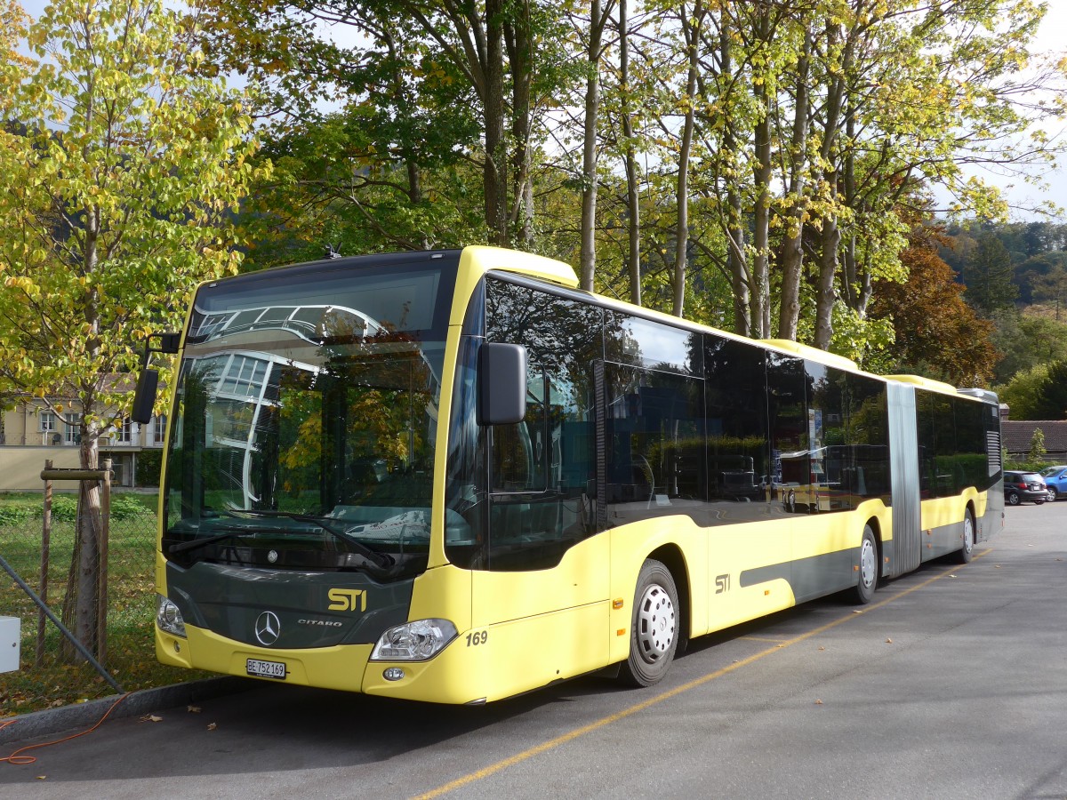 (156'134) - STI Thun - Nr. 169/BE 752'169 - Mercedes am 27. Oktober 2014 bei der Schiffl�ndte Thun