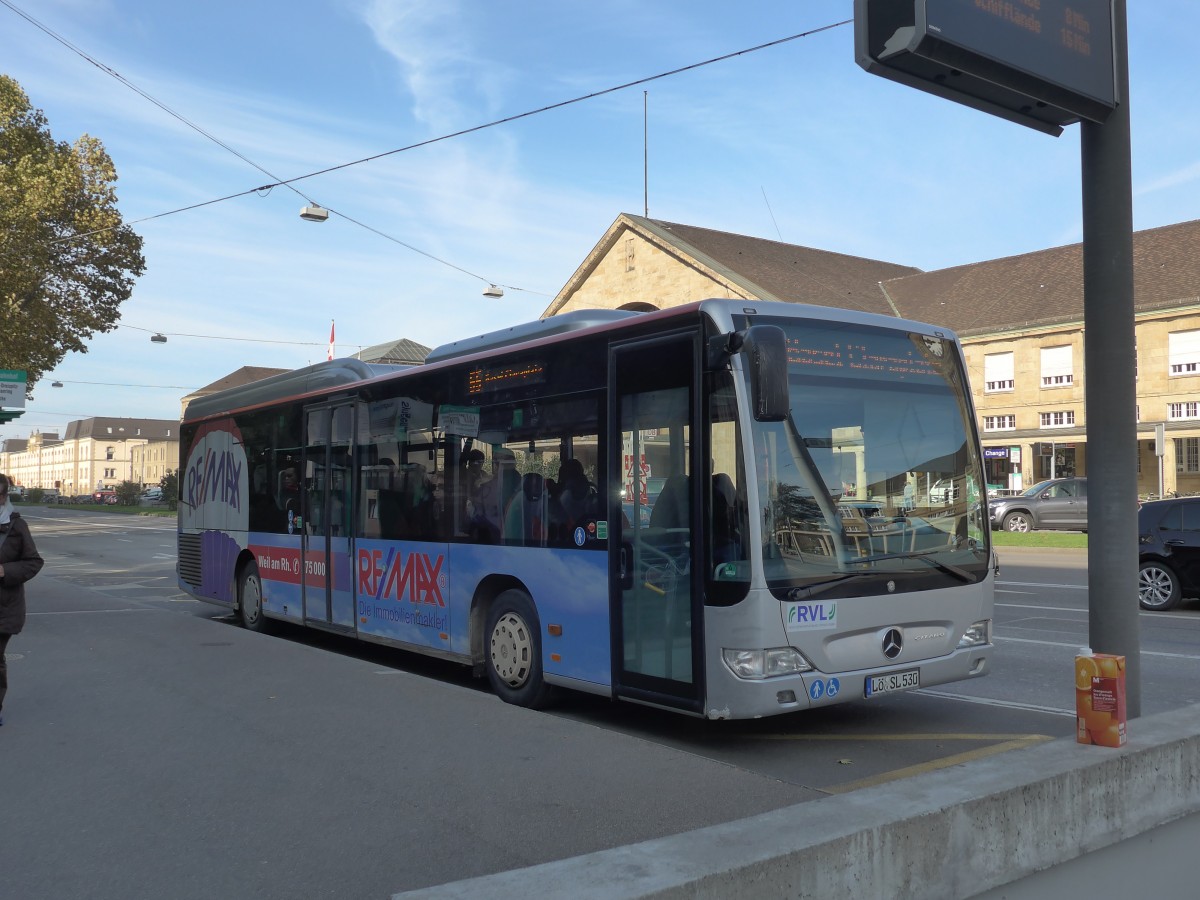 (156'162) - Aus Deutschland: RVL L�rrach - L�-SL 530 - Mercedes am 27. Oktober 2014 in Basel, Badischer Bahnhof